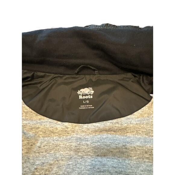 Roots Women’s Hybrid Mixed Media Black Puffer Jacket Size L Winter‎ Coat - Picture 9 of 9
